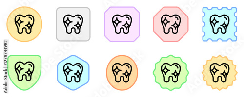 Editable healthy clean tooth vector icon. Dentistry, healthcare, medical. Part of a big icon set family. Perfect for web and app interfaces, presentations, infographics, etc
