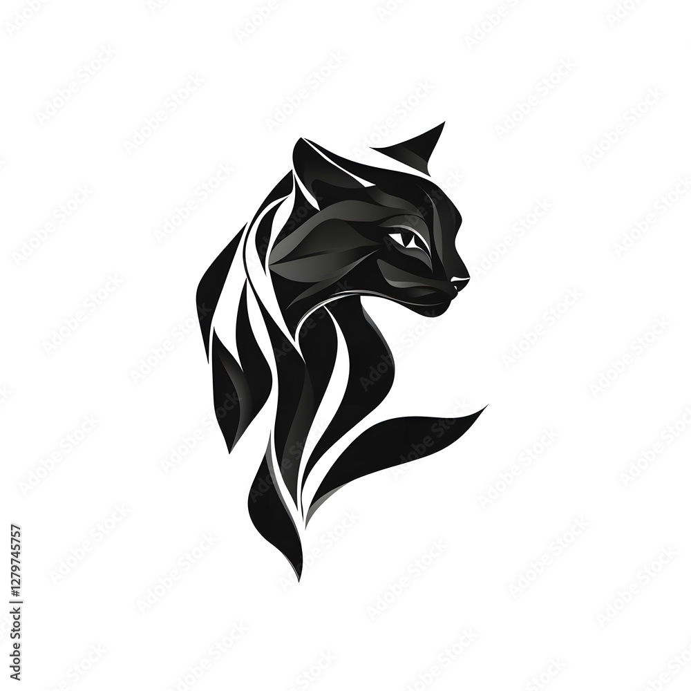 Fototapeta premium school black logo abstraction, generation AI