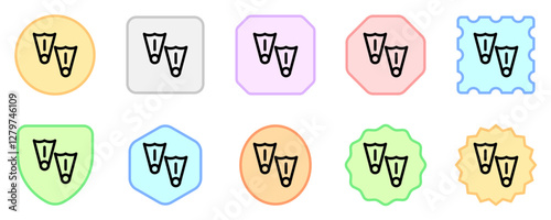 Editable flippers vector icon. Part of a big icon set family. Perfect for web and app interfaces, presentations, infographics, etc