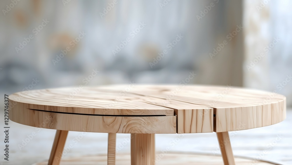 Empty white kitchen table for product presentation Empty white kitchen table for product presentation