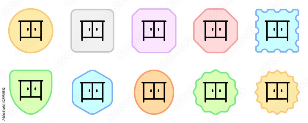 Editable cabinet, nightstand vector icon. Part of a big icon set family. Perfect for web and app interfaces, presentations, infographics, etc Editable cabinet, nightstand vector icon. Part of a big icon set family. Perfect for web and app interfaces, presentations, infographics, etc