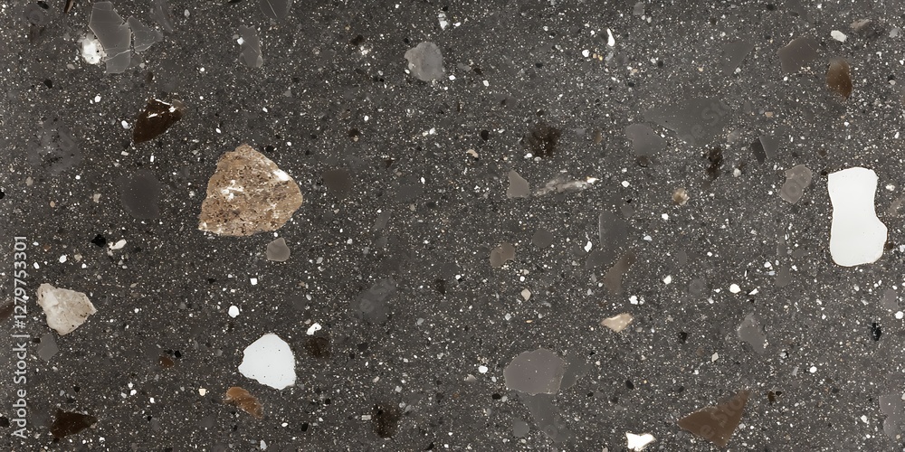 Fototapeta premium Dark Grey Terrazzo Surface Texture