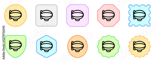 Editable zeppelin vector icon. Vehicles, transportation, travel. Part of a big icon set family. Perfect for web and app interfaces, presentations, infographics, etc