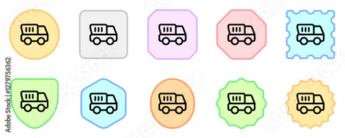 Editable dump truck vector icon. Vehicles, transportation, travel. Part of a big icon set family. Perfect for web and app interfaces, presentations, infographics, etc