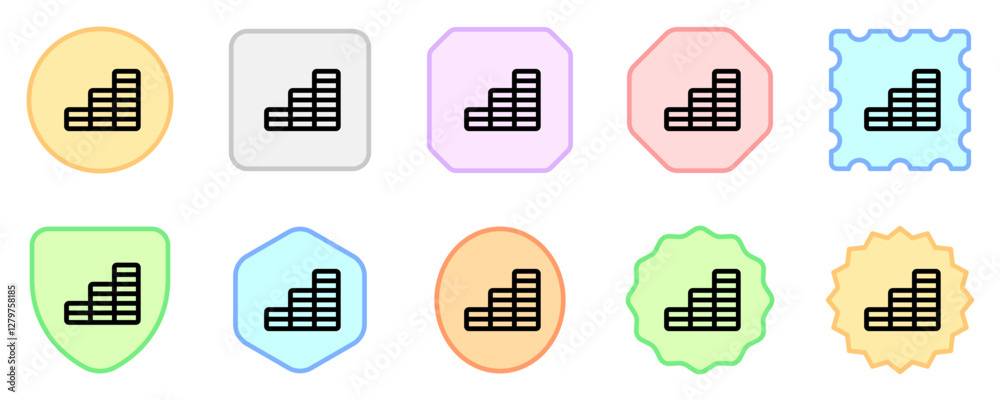 Fototapeta premium Editable coin stack, bar chart vector icon. Part of a big icon set family. Finance, business, investment, accounting. Perfect for web and app interfaces, presentations, infographics, etc