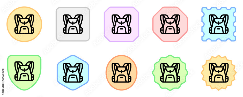 Obraz premium Editable rucksack, backpack vector icon. Part of a big icon set family. Perfect for web and app interfaces, presentations, infographics, etc