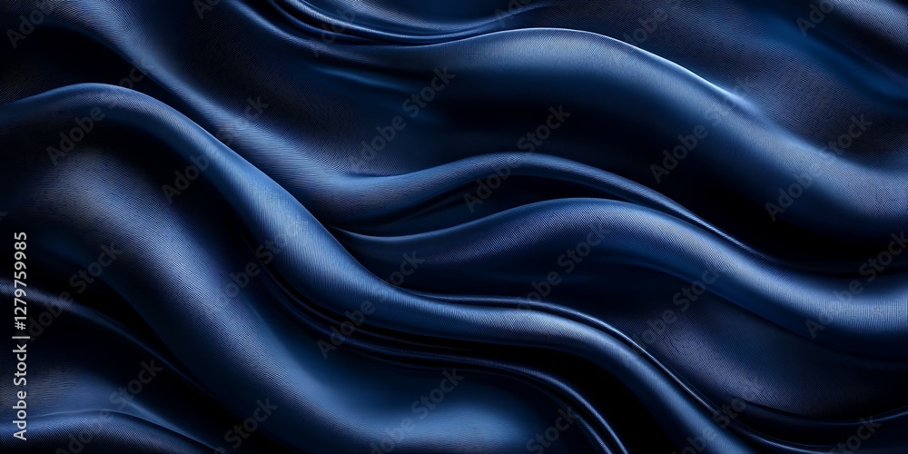 Obraz premium Dark Blue Fabric Drape Texture