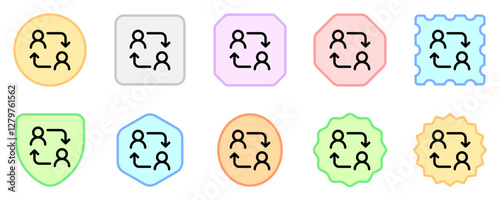 Editable employee turnover, account switch vector icon. Part of a big icon set family. Perfect for web and app interfaces, presentations, infographics, etc