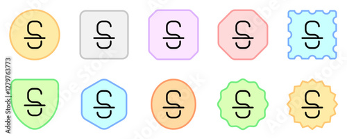 Editable strike through text format vector icon. Part of a big icon set family. Perfect for web and app interfaces, presentations, infographics, etc