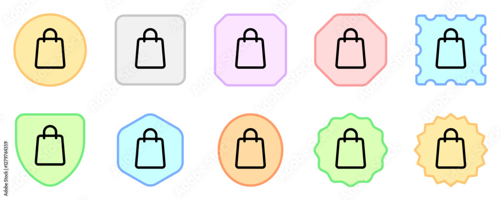 Editable shopping bag vector icon. Part of a big icon set family. Perfect for web and app interfaces, presentations, infographics, etc Editable shopping bag vector icon. Part of a big icon set family. Perfect for web and app interfaces, presentations, infographics, etc