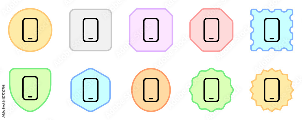 Editable vector blank smartphone screen icon. Part of a big icon set family. Perfect for web and app interfaces, presentations, infographics, etc Editable vector blank smartphone screen icon. Part of a big icon set family. Perfect for web and app interfaces, presentations, infographics, etc