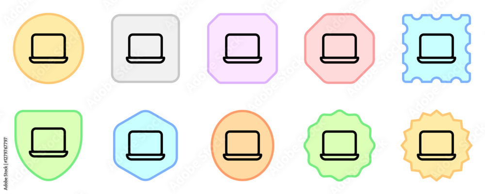 Editable vector blank laptop computer screen icon. Part of a big icon set family. Perfect for web and app interfaces, presentations, infographics, etc Editable vector blank laptop computer screen icon. Part of a big icon set family. Perfect for web and app interfaces, presentations, infographics, etc