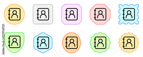 Vector phonebook, contact, diary icon. Black, white background. Perfect for app and web interfaces, infographics, presentations, marketing, etc.