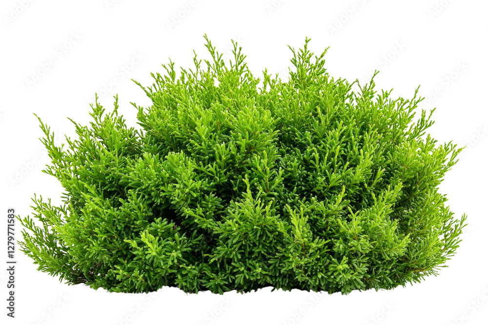 Fototapeta premium Lush Green Shrub with Dense Foliage Perfect for Landscaping and Gardens