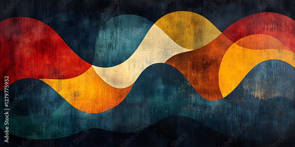 Abstract Waves: A Symphony of Color and Texture Abstract Waves: A Symphony of Color and Texture