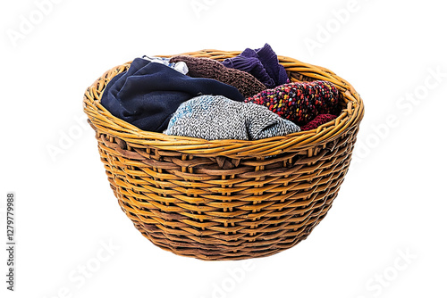 Clothes in a wicker basket