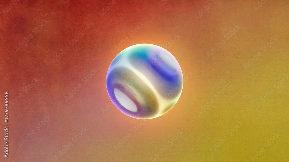 Floating pastel orb with ambient glow on gradient background Floating pastel orb with ambient glow on gradient background
