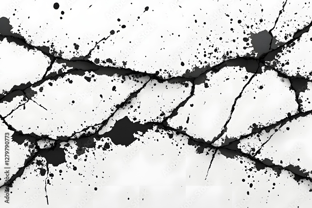 Expressive Ink Splatter Composition in Modernist Monochromatic Palette Expressive Ink Splatter Composition in Modernist Monochromatic Palette