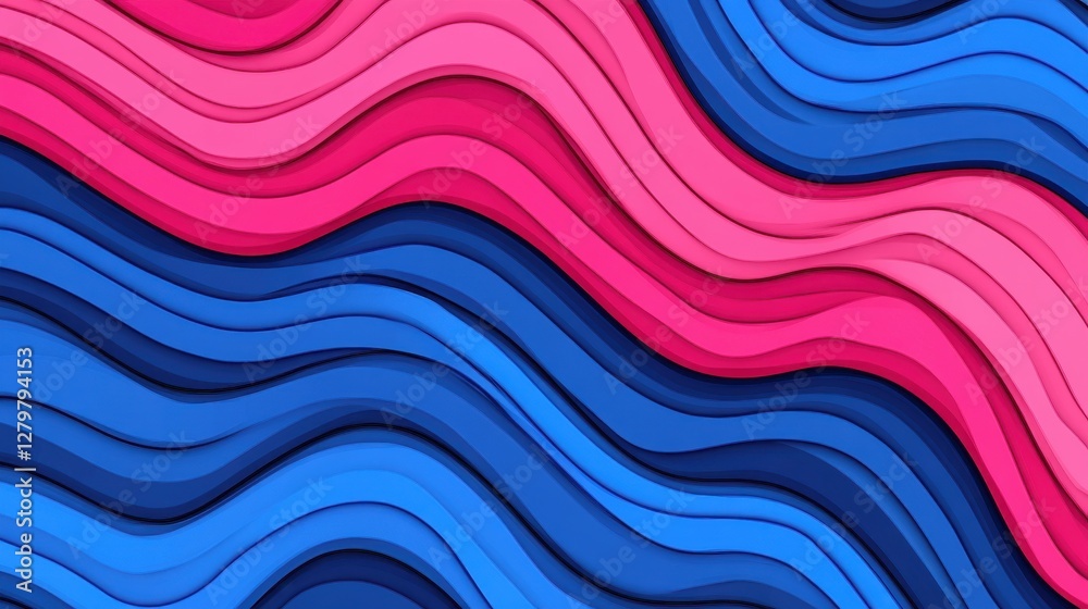 A vibrant abstract design featuring flowing waves in pink and blue colors, creating a dynamic and visually appealing pattern. A vibrant abstract design featuring flowing waves in pink and blue colors, creating a dynamic and visually appealing pattern.