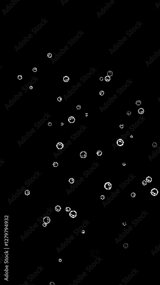 Vertical 8bit retro game style loop animation with bubbles (black background) Vertical 8bit retro game style loop animation with bubbles (black background)