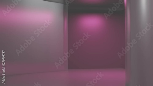 industrial empty room hall room liminal space 3d render