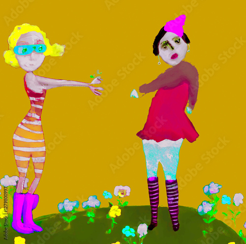 Generated image from original hand-drawn figures