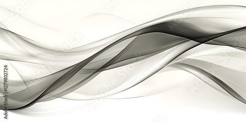 Abstract Gray Waves Background