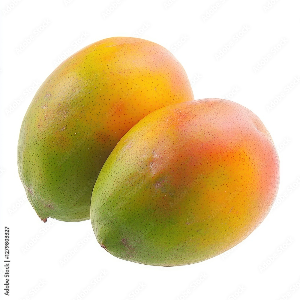 Sharp Picture of a Photo Mango, Isolated on a White Background Sharp Picture of a Photo Mango, Isolated on a White Background