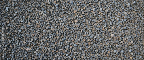Top-down view of gravel texture