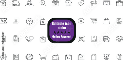 MobilePayment icons. Set of payment methods,