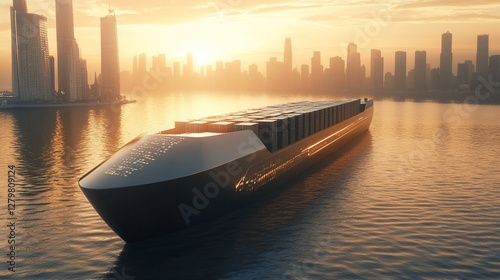  Cargo Ships Harbor, Global Trade, Shipping