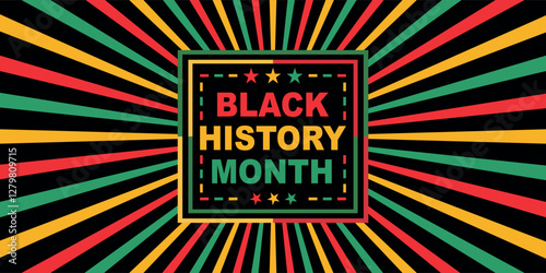 African American Black history month background. Celebrated February in united state and Canada. Juneteenth Independence Day banner poster in yellow, green and red colors Vector illustration.
