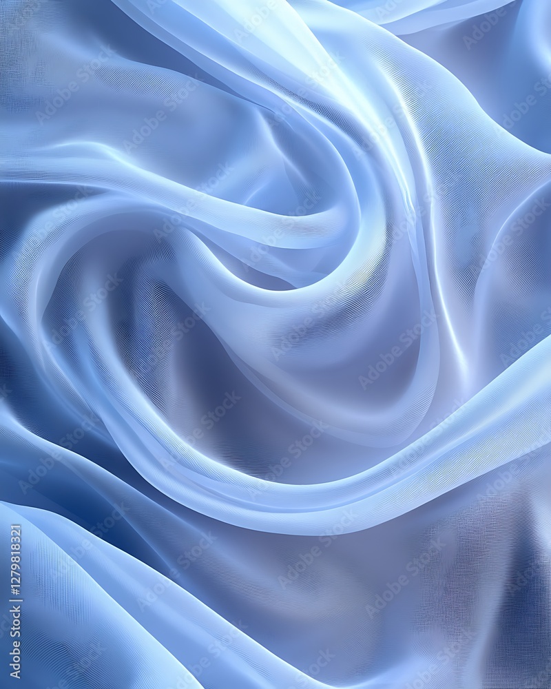 Obraz premium Light Blue Fabric Drape Texture