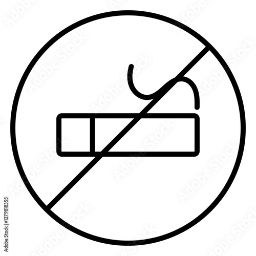 Prohibition sign for a type of classic cigarette