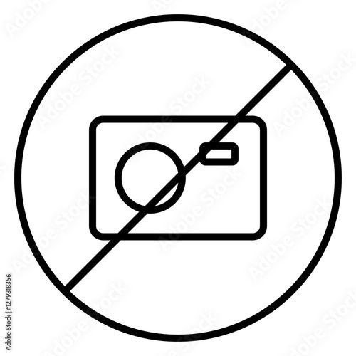 Sign prohibiting taking pictures or bringing cameras