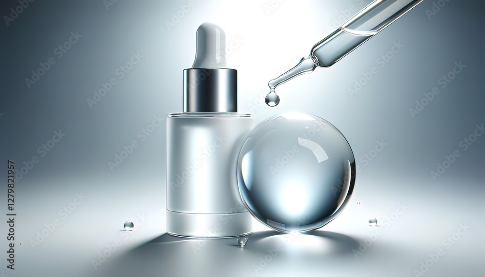 Fototapeta premium Hydrating Serum with Water Splash Effect