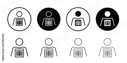 X-ray scan icon Thin line flat illustration