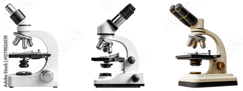 Isolated Microscopes on Transparent Background for Scientific Use