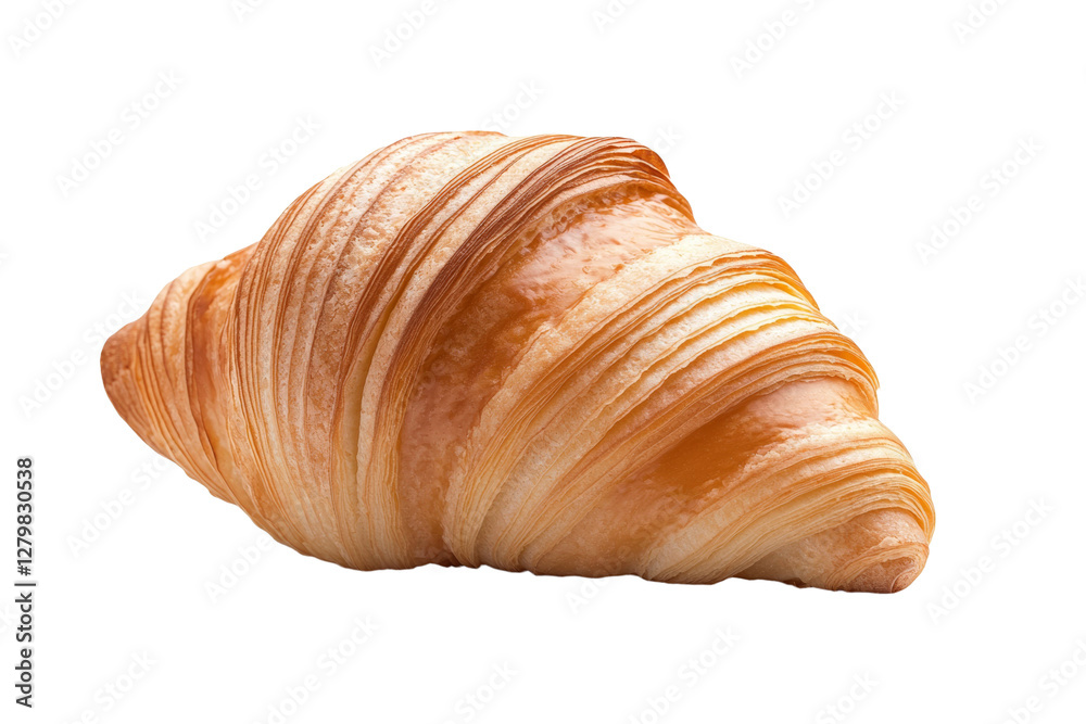 Croissant is sitting on a white background, isolated Croissant is sitting on a white background, isolated
