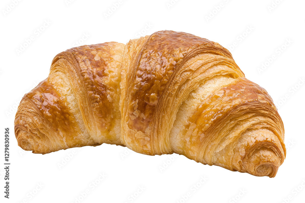 Croissant is sitting on a white background, isolated Croissant is sitting on a white background, isolated