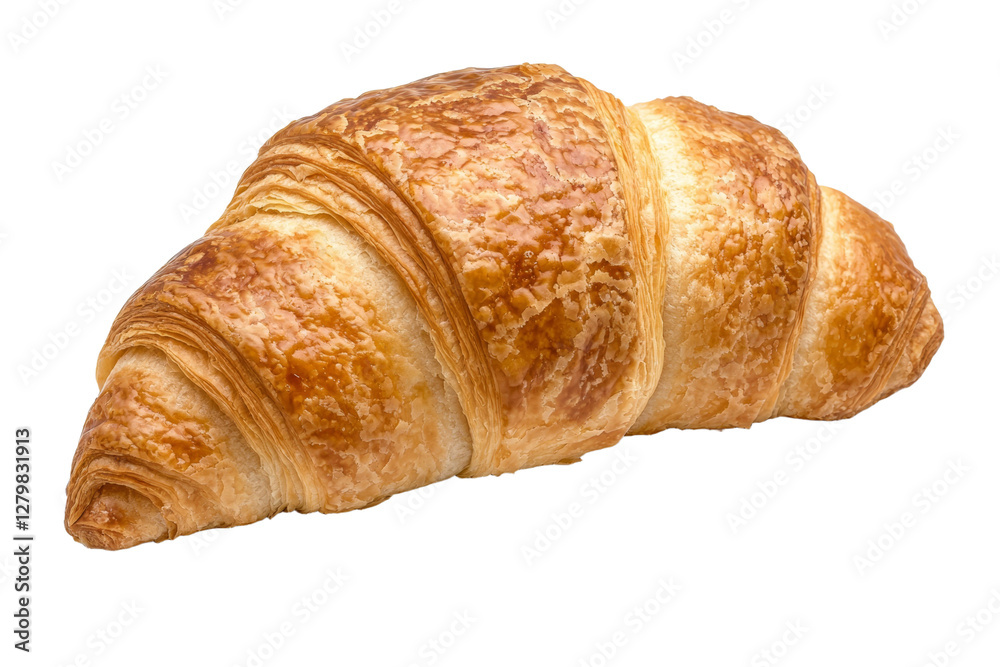 Croissant is sitting on a white background, isolated Croissant is sitting on a white background, isolated