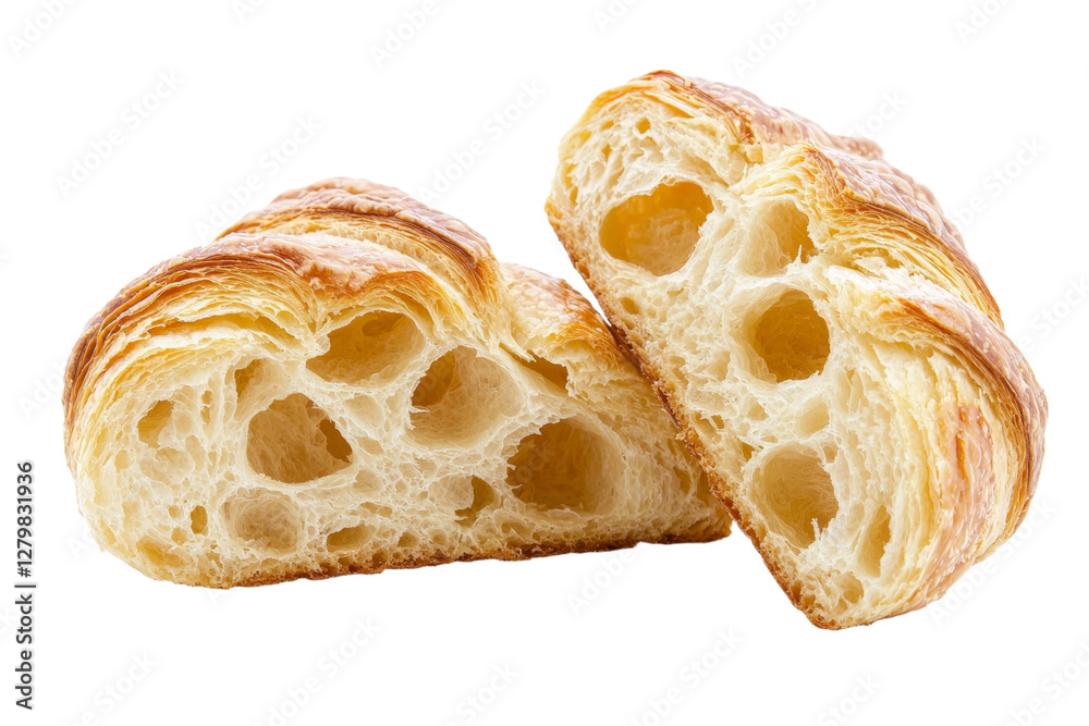 Piece of bread with a hole in it, isolated Piece of bread with a hole in it, isolated