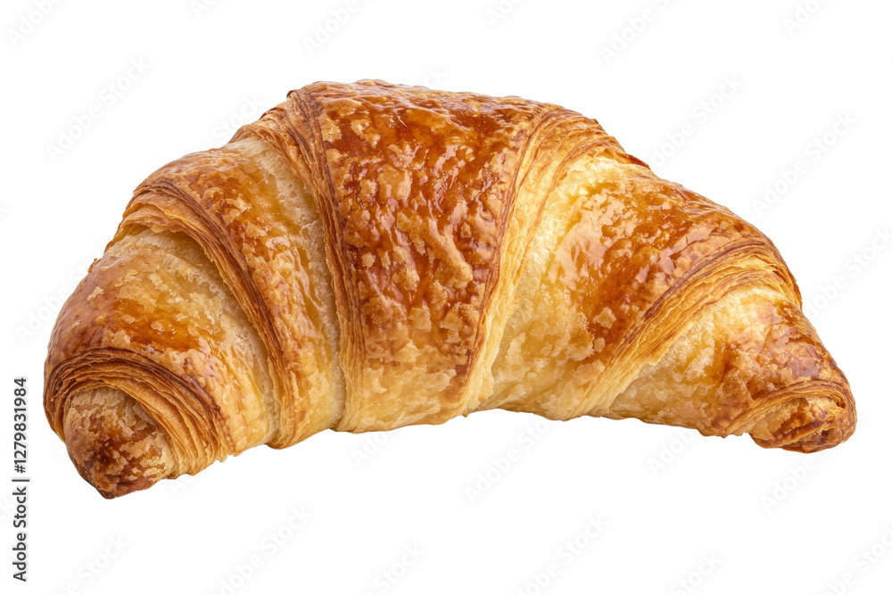 Croissant is sitting on a white background, isolated Croissant is sitting on a white background, isolated