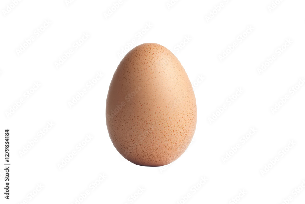 Large egg is sitting on a white background, isolated Large egg is sitting on a white background, isolated