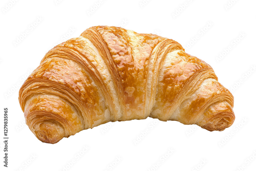 Croissant is sitting on a white background, isolated Croissant is sitting on a white background, isolated
