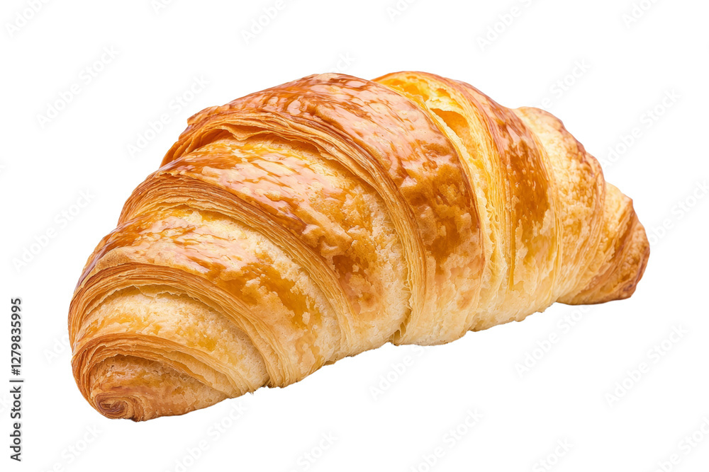 Croissant is sitting on a white background, isolated Croissant is sitting on a white background, isolated