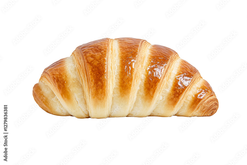 Croissant is sitting on a white background, isolated Croissant is sitting on a white background, isolated