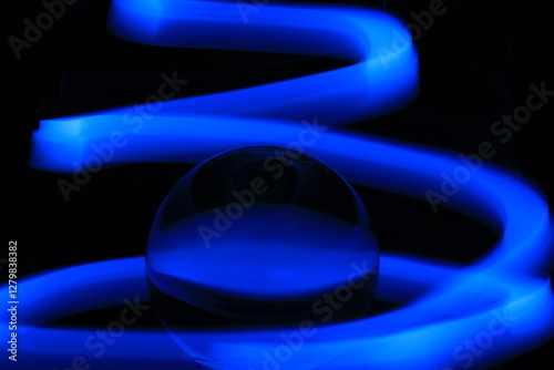 Lens Ball & Glow Stick Light Painting photo