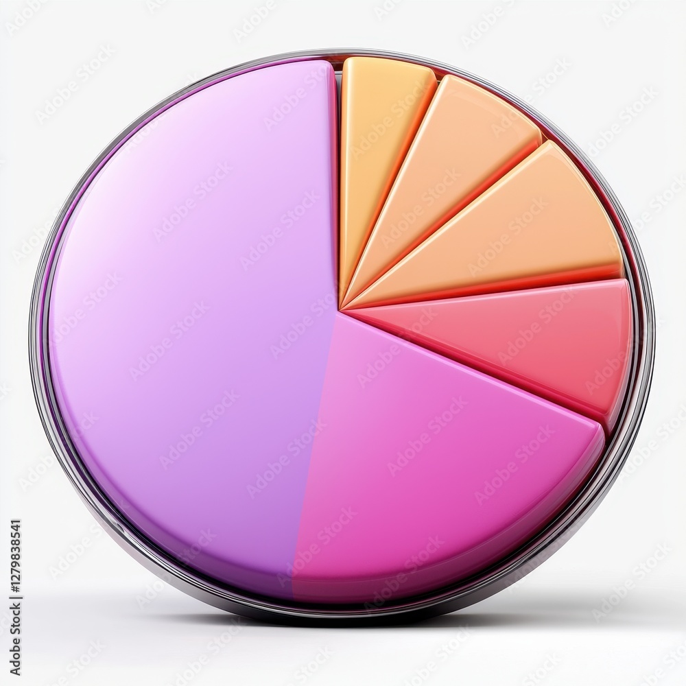 Colorful 3D Pie Chart Graphic Data Visualization Business Infographic Statistics Presentation Colorful 3D Pie Chart Graphic Data Visualization Business Infographic Statistics Presentation