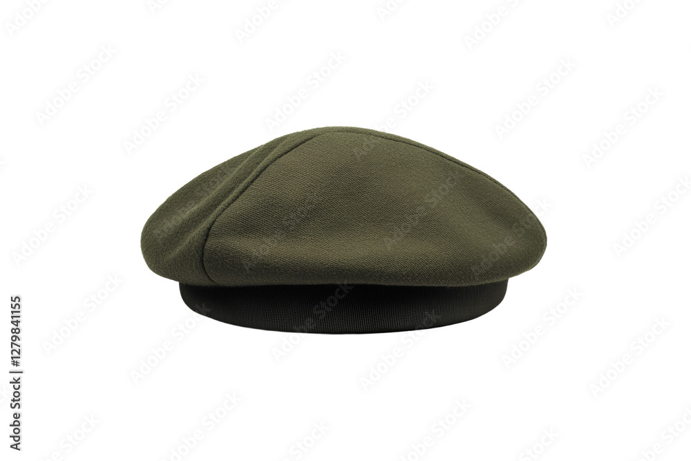 Green hat with a black band, isolated Green hat with a black band, isolated